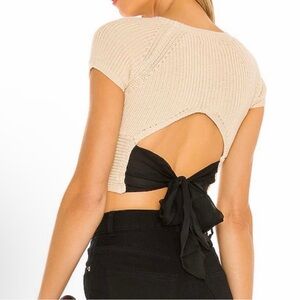 Lovers + Friends Beige Crop Top